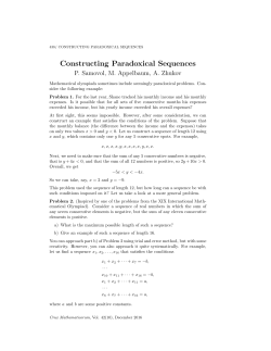 Constructing Paradoxical Sequences
