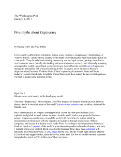 Five myths about kleptocracy