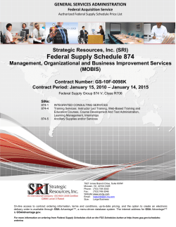 Federal Supply Schedule 874