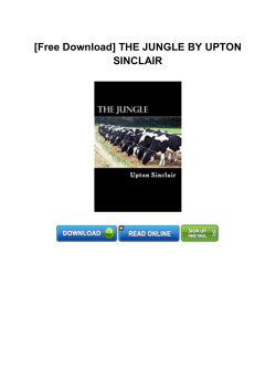 Free THE JUNGLE BY UPTON SINCLAIR