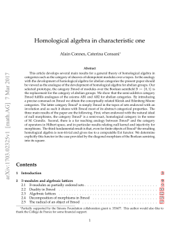 Homological algebra in characteristic one arXiv