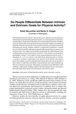 Do People Differentiate Between Intrinsic and Extrinsic Goals for