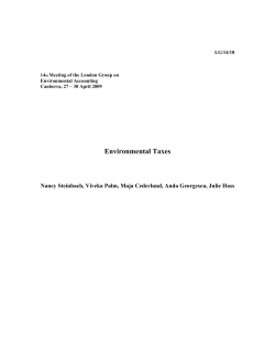 Environmental Taxes