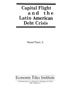 Capital Flight and the Latin American Debt Crisis