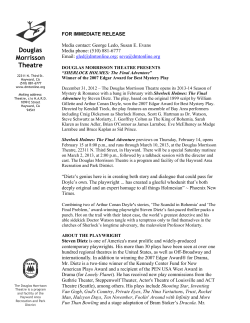 Sherlock Holmes press release(1).