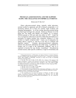 physician-assisted dying and the slippery slope: the challenge of