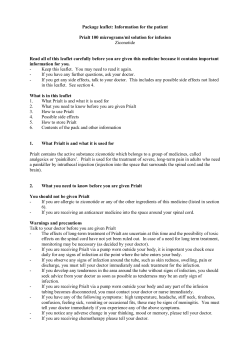 Package leaflet: Information for the patient Prialt 100 micrograms/ml
