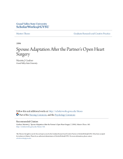 Spouse Adaptation After the Partner`s Open Heart Surgery