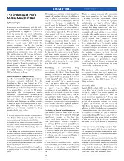 The Evolution of Iran`s Special Groups in Iraq