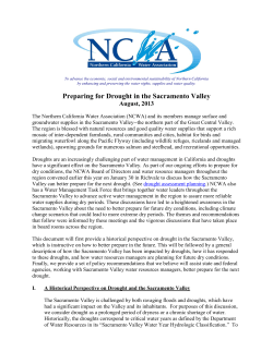 Preparing for Drought in the Sacramento Valley