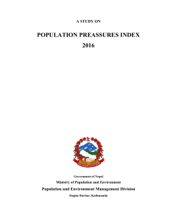 POPULATION PREASSURES INDEX 2016
