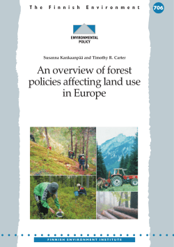 An overview of forest policies affecting land use in Europe