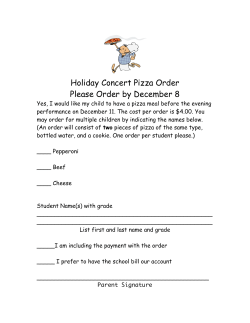 Pizza Order Form - Brownell Talbot School