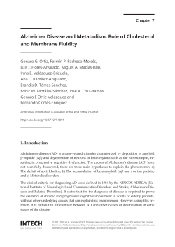 Alzheimer Disease and Metabolism: Role of Cholesterol
