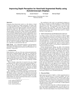 Improving Depth Perception for Hand-held Augmented