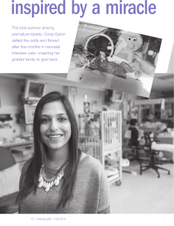 The lone survivor among premature triplets, Corey Epton defied the