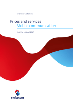 Prices and services Mobile communication