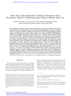 Body Mass Index-Dependent Ventilatory