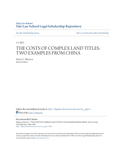 the costs of complex land titles: two examples from china