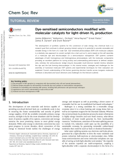 Dye-sensitised semiconductors modified with molecular catalysts for