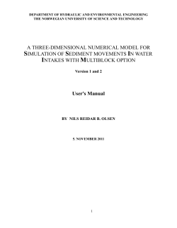 A THREE-DIMENSIONAL NUMERICAL MODEL FOR SIMULATION