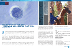 Preserving Genetics for the Future