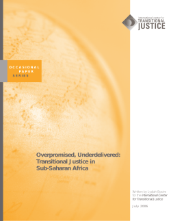 Overpromised, Underdelivered - The International Center for