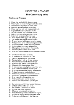 GEOFFREY CHAUCER The Canterbury tales