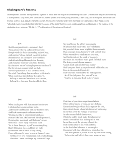 Shakespearean Sonnets