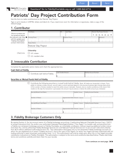 Patriots` Day Project Contribution Form