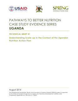 Understanding Scale-up in the Context of the Ugandan