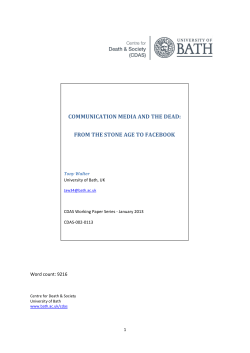 communication media and the dead: from the stone age to facebook
