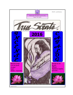 2015 True Scents Incense Catalog - News from Nahziryah Monastic