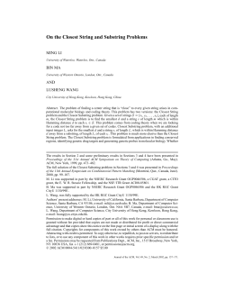 On the Closest String and Substring Problems