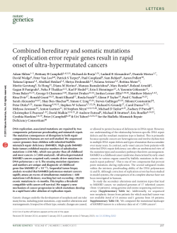 Combined hereditary and somatic mutations of replication