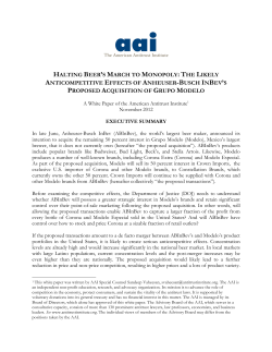 Halting Beer`s March to Monopoly