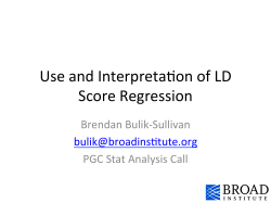 Use and Interpretation of LD Score Regression