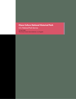 Chaco Culture National Historical Park: A Case Study