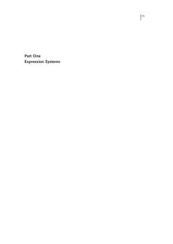 Part One Expression Systems - Wiley-VCH
