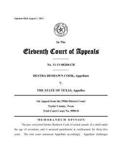 Eleventh Court of Appeals