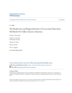The Biodiversity and Biogeochemistry of Cryoconite