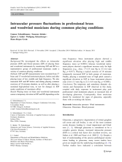 Intraocular pressure fluctuations in professional brass and