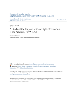 A Study of the Improvisational Style of Theodore "Fats" Navarro