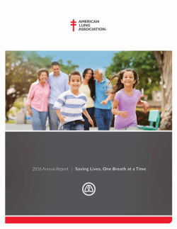 2016 Annual Report - American Lung Association