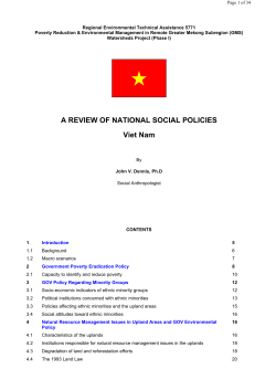 A REVIEW OF NATIONAL SOCIAL POLICIES Viet Nam
