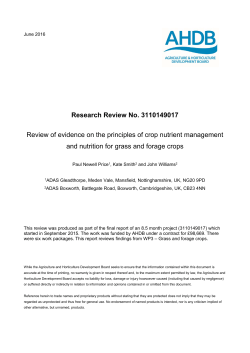 Review of evidence on the principles of crop nutrient