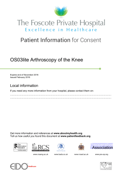 OS03lite Arthroscopy of the Knee