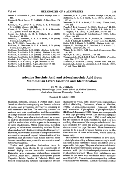 Adenine Succinic Acid and Adenylsuccinic Acid from Mammalian Liver
