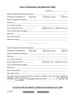 Health Insurance Information Form