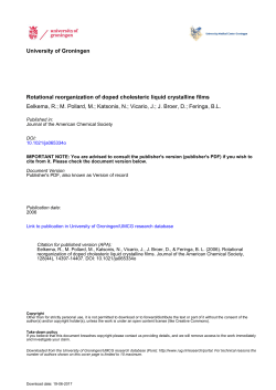 Rotational Reorganization of Doped Cholesteric Liquid Crystalline